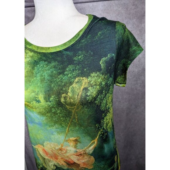 Cacofonia Milano The Swing Art Print Shirt Size Medium - Picture 8 of 9